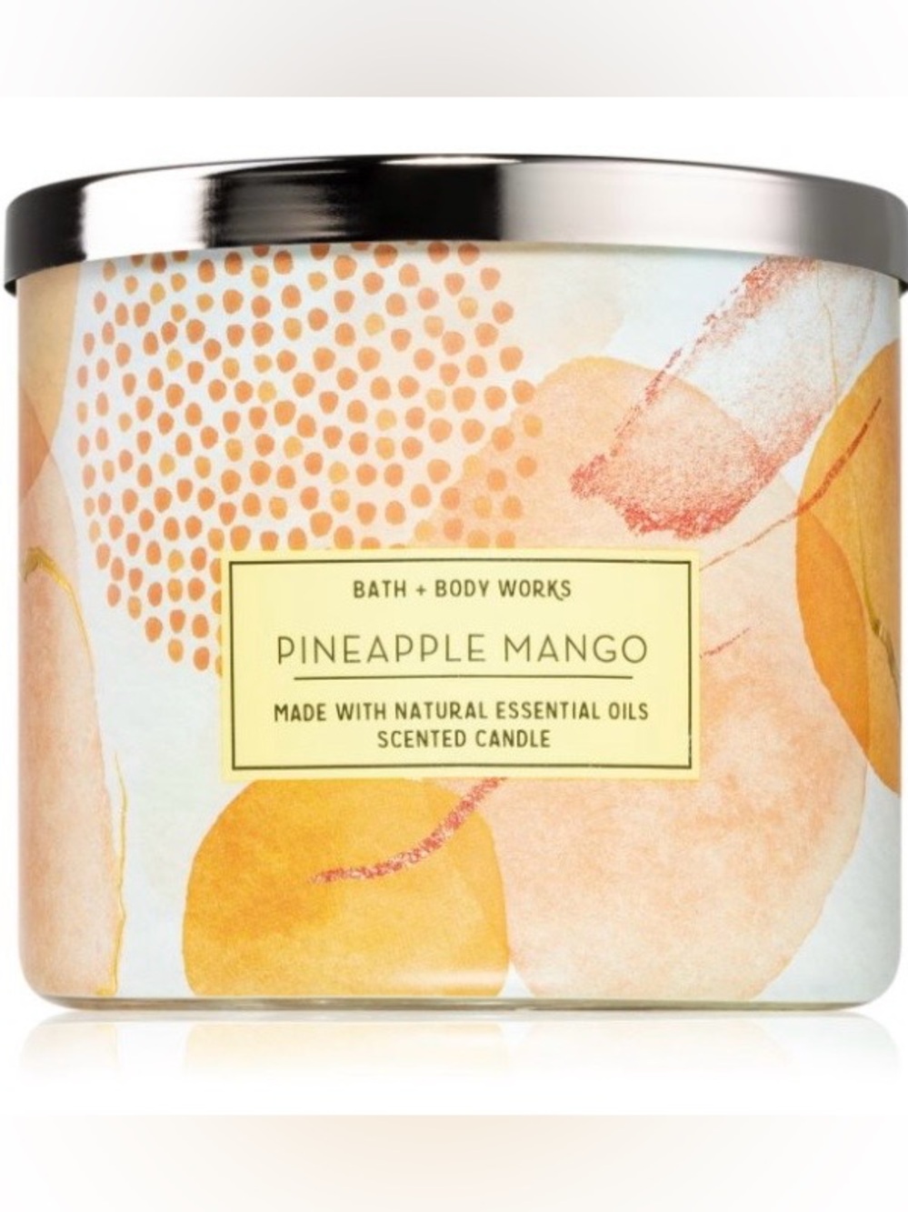 NWT Bath & Bodyworks 3 Wick Candle Pineapple Mango Scent